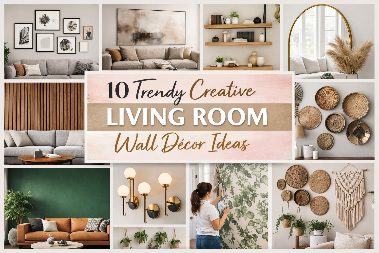 10 Trendy Creative Living Room Wall Décor Ideas (With Amazon Finds You’ll Love)